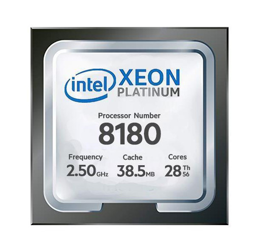 Dell 2.50GHz 28-Core 10.4GT/s UPI 38.5MB L3 Cache Socket LGA3647 Intel Xeon Platinum 8180 Processor Upgrade