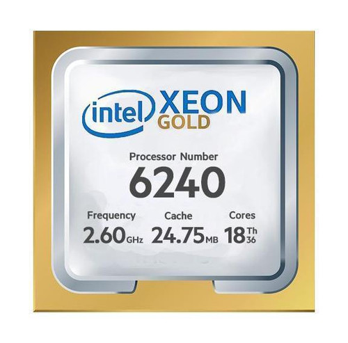Dell 2.60GHz 24.75MB Cache Socket FCLGA3647 Intel Xeon Gold 6240 18-Core Processor Upgrade
