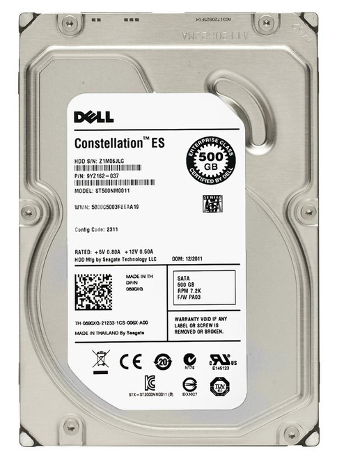 890XG Dell 500GB 7200RPM SATA 6Gbps 3.5-inch Internal Hard Drive