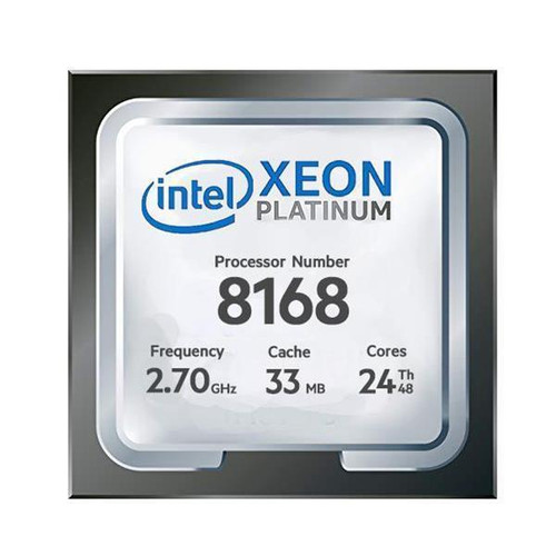 HPE 2.70GHz 10.40GT/s UPI 33MB L3 Cache Socket LGA3647 Intel Xeon Platinum 8168 24-Core Processor Upgrade for ProLiant DL380 Gen10
