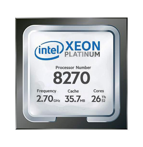 HPE 2.70GHz 36MB Cache Socket LGA3647 Intel Xeon Platinum 8270 26-Core Processor Upgrade for XL230k Gen10