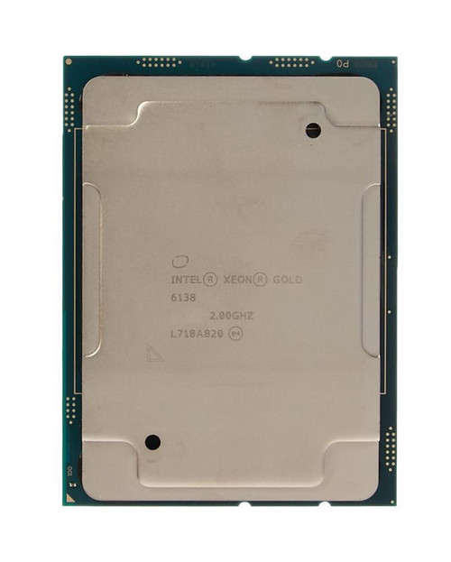 Dell 2.00GHz 10.40GT/s UPI 27.5MB L3 Cache Socket LGA3647 Intel Xeon Gold 6138F 20-Core Processor Upgrade