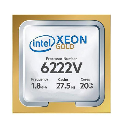 HPE 1.80GHz 27.5MB Cache Socket LGA3647 Intel Xeon Gold 6222V 20-Core Processor Upgrade for DL360 Gen10