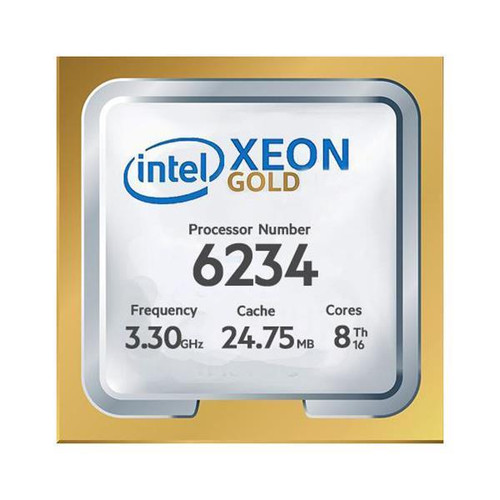 Dell CPU Kit Intel Xeon Gold 8 Core Processor 6234 3.30GHz 24.75mb Cache Tdp 130w Fclga3647 For Dell Precision 7820 Tower Workstation ( T7820 ) (