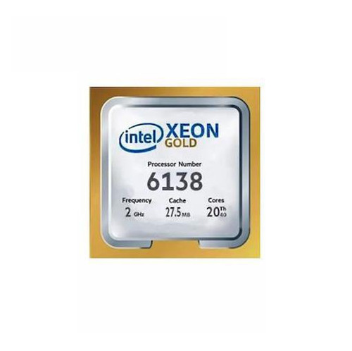 Dell 2.00GHz 10.40GT/s UPI 27.5MB L3 Cache Socket LGA3647 Intel Xeon Gold 6138 20-Core Processor Upgrade