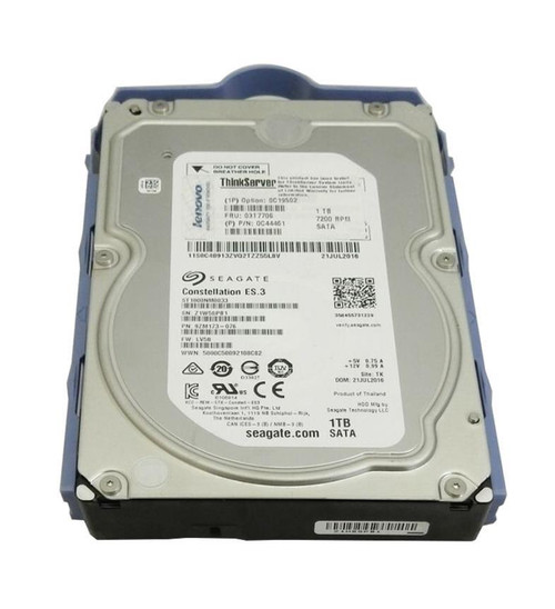 0C19502-US-06 Lenovo 1TB 7200RPM SATA 6Gbps Hot Swap 64MB Cache 3.5-inch Internal Hard Drive for ThinkServer TS140 and TS440