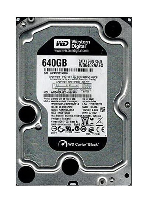 WD6402AAEX-00Y9A0 Western Digital Caviar Black 640GB 7200RPM SATA 6Gbps 64MB Cache 3.5-inch Internal Hard Drive