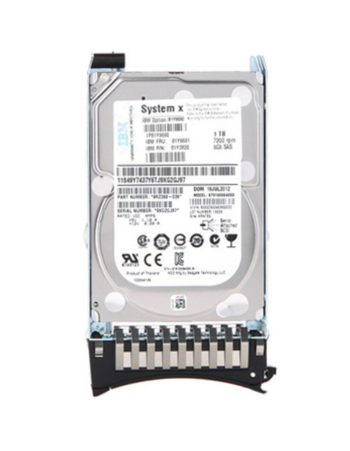 00AJ133 IBM 250GB 7200RPM SATA 6Gbps Nearline Hot Swap 2.5-inch Internal Hard Drive