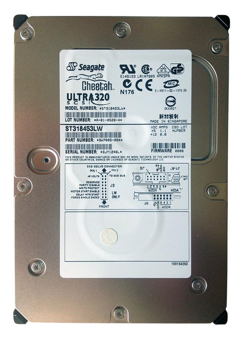 ST318453LW Seagate Cheetah 15K.3 18.4GB 15000RPM Ultra-320 SCSI 68-Pin 8MB Cache 3.5-inch Internal Hard Drive