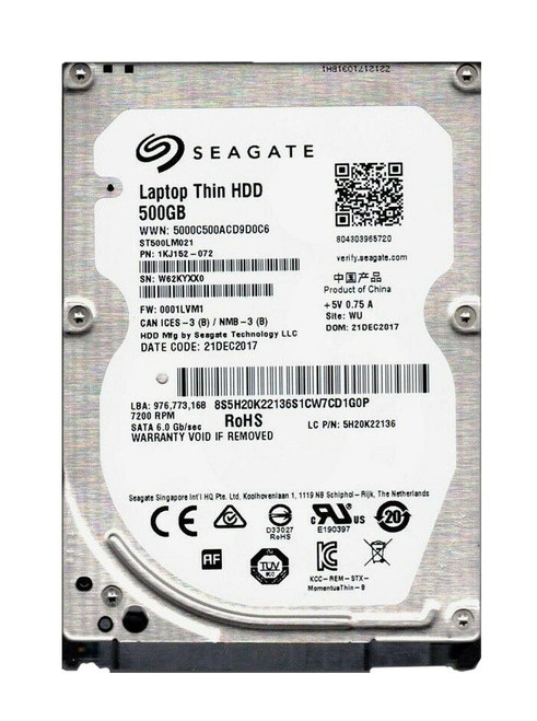 ST320LM021 Seagate Laptop Thin 320GB 7200RPM SATA 6Gbps 32MB Cache