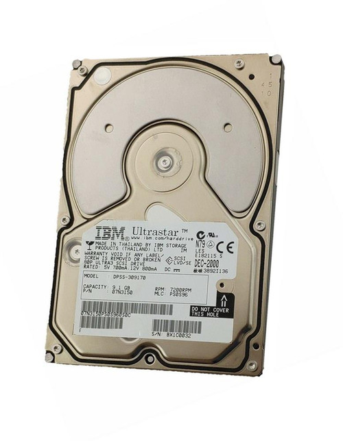 DPSS-309170-80PIN IBM Ultrastar 36LP 9.1GB 7200RPM Ultra-160 SCSI 80-Pin 4MB Cache 3.5-inch Internal Hard Drive