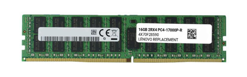4X70F28590 Lenovo 16GB PC4-17000 DDR4-2133MHz Registered ECC CL15 288-Pin DIMM 1.2V Dual Rank Memory Module