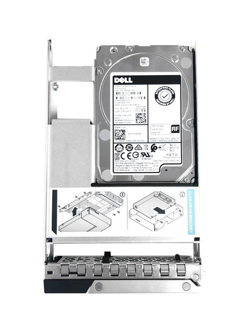 400-ATKF Dell 2TB 7200RPM SAS 12Gbps Nearline (4Kn) 2.5-inch Internal Hard Drive with 3.5-inch Hybrid Carrier for PowerEdge R740XD