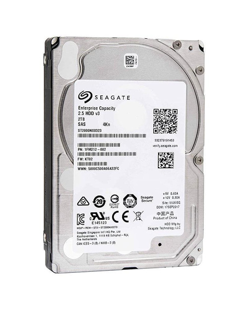 ST2000NX0333-40PK Seagate Enterprise 2TB 7200RPM SAS 12Gbps 128MB Cache (SED FIPS / 4Kn) 2.5-inch Internal Hard Drive (40-Pack)