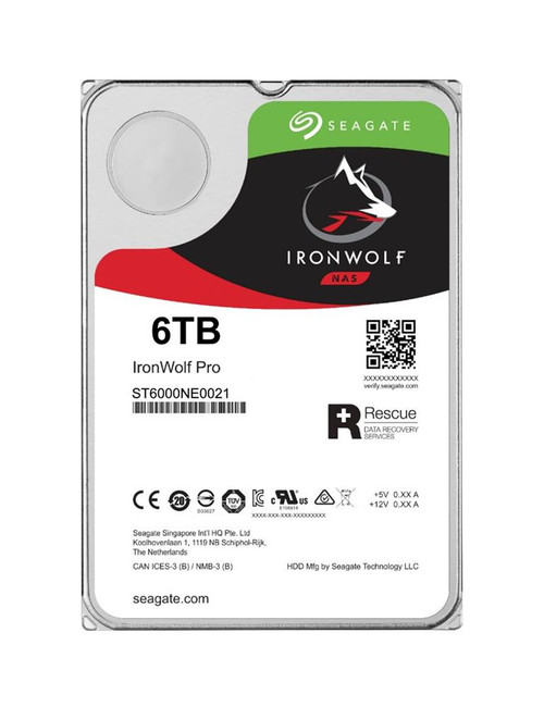 ST6000NE0021 Seagate IronWolf Pro 6TB 7200RPM SATA 6Gbps 256MB Cache (512e) 3.5-inch Internal Hard Drive