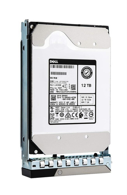 DMRG6 Dell 12TB 7200RPM SAS 12Gbps Nearline 256MB Cache (512e) 3.5-inch Internal Hard Drive