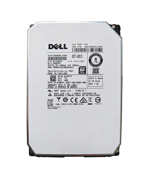 WD80EMAZ-00WJTA0 Dell 8TB 5400RPM SATA 6Gbps 256MB Cache 3.5-inch Internal  Hard Drive