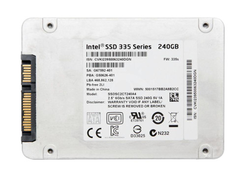 SSDSC2CT240A4K5 Intel 335 Series 240GB MLC SATA 6Gbps 2.5-inch