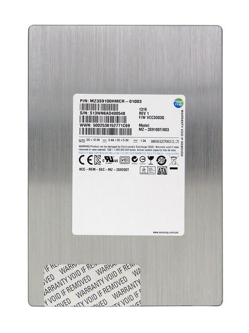 MZ-3S9100T Samsung 100GB SLC SAS 6Gbps 3.5-inch Internal Solid State Drive (SSD) for VNX Series