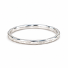 White Gold Hammered Stack Ring