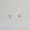 Square White Gold  Huggie Earrings