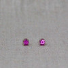 Dark Pink Sapphire Regal Stud Earrings