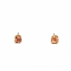 Peach Sapphire Regal Stud Earrings