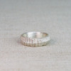 Silver Wide Fossil Ring