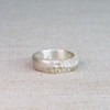 Silver Wide Fossil Ring