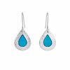 Textured Turquoise Large Drop Earrings
