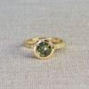 Winter Lake Green Sapphire Ring
