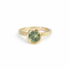 Winter Lake Green Sapphire Ring