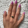 Winter Lake Green Sapphire Ring