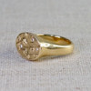 Floral Relic Diamond Signet Ring