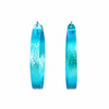 Medium Blue Titanium Hoop Earrings