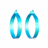 Medium Blue Titanium Hoop Earrings
