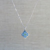 Tiny Blue Enamel Tile Necklace