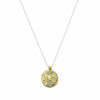 Gold Large Flower Charm Necklace