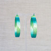 Medium Light Green Titanium Hoop Earrings