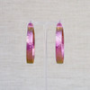 Medium Pink Titanium Hoop Earrings