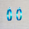 Small Aqua Titanium Hoop Earrings