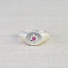 Tourmaline Oval Signet Ring