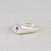 Tourmaline Oval Signet Ring