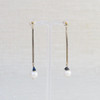 Ebony & Pearl Pyramid Earrings