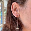 Ebony & Pearl Pyramid Earrings