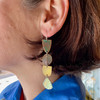 Green & Pink Shape Dangle Earrings