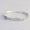 Silver Cherry Blossom Bangle