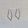 Silver Rhombus Hoop Earrings