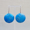 Medium Blue Bow Concentric Shield Earrings