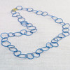 Blue Titanium Chain Necklace